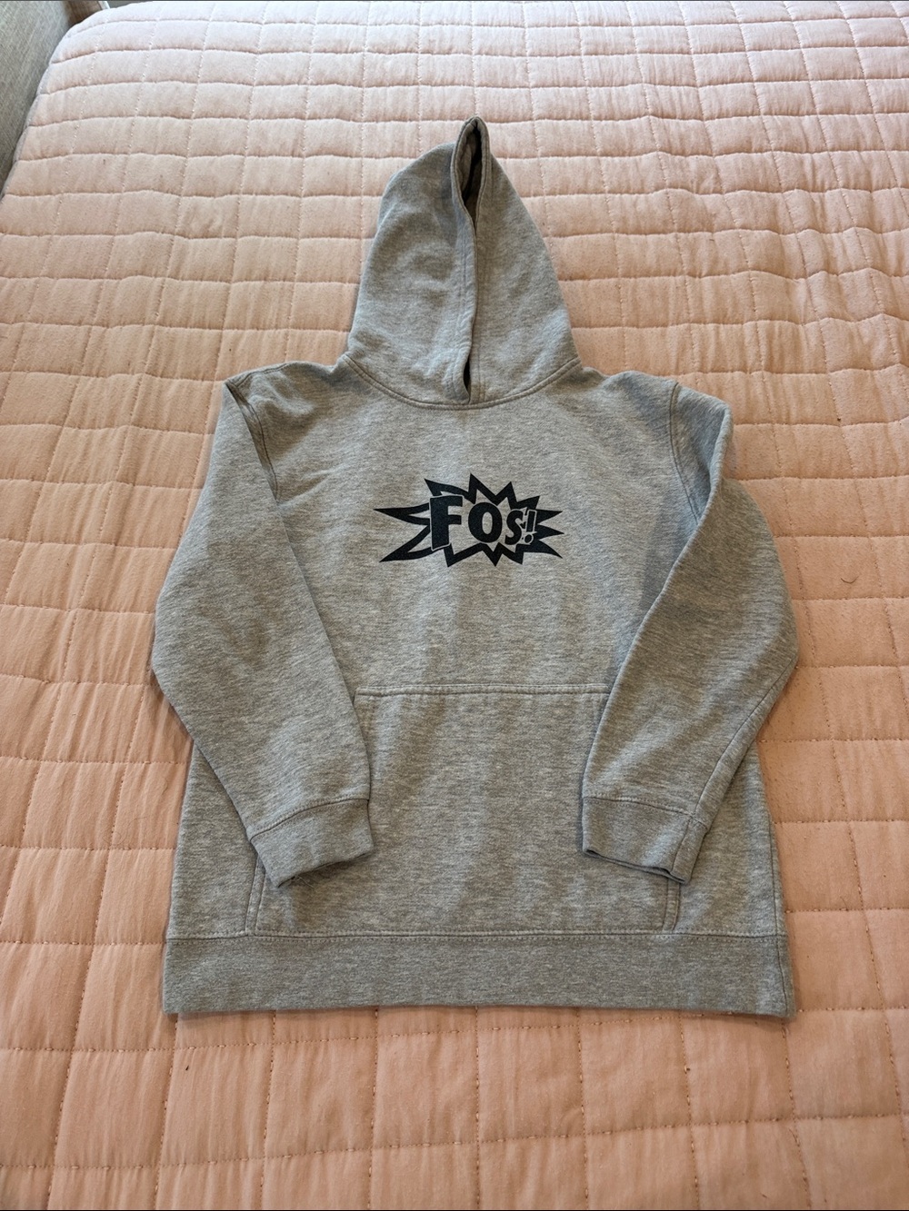 Virgil Abloh FOS Gray Graphic Pullover Hoodie - Kid Large